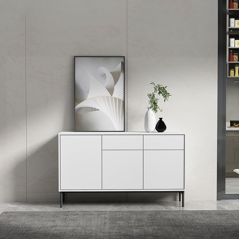 Sideboard di legno moderno moderno mobile rettangolo con cassetti e porte