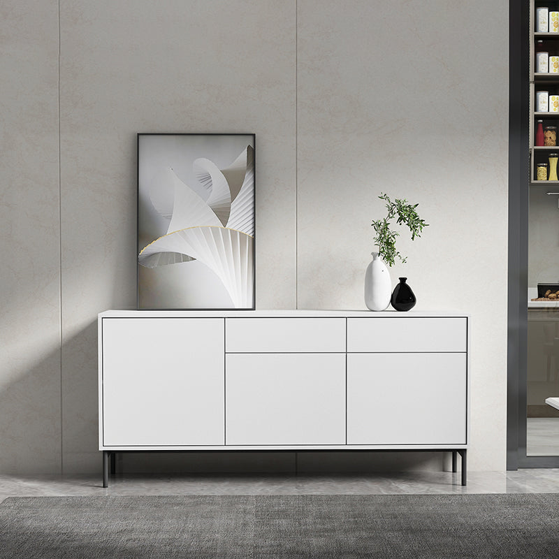 Sideboard di legno moderno moderno mobile rettangolo con cassetti e porte