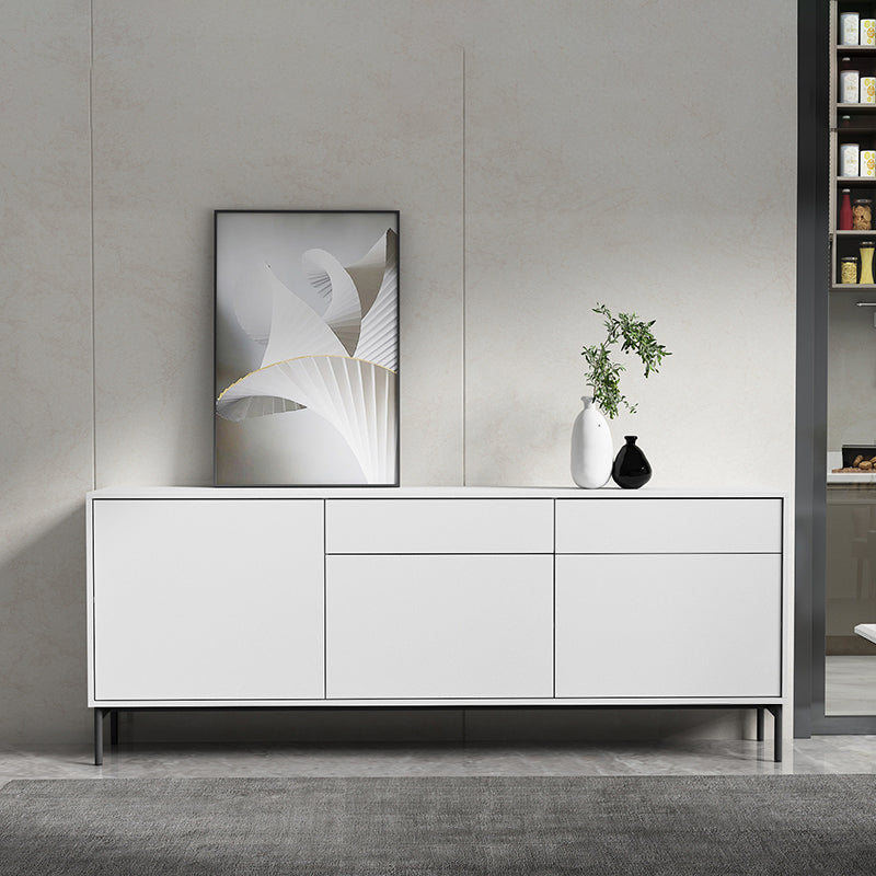 Sideboard di legno moderno moderno mobile rettangolo con cassetti e porte