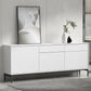 Sideboard di legno moderno moderno mobile rettangolo con cassetti e porte