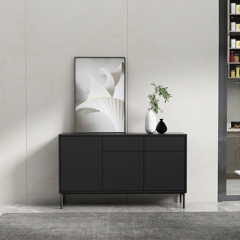 Sideboard di legno moderno moderno mobile rettangolo con cassetti e porte
