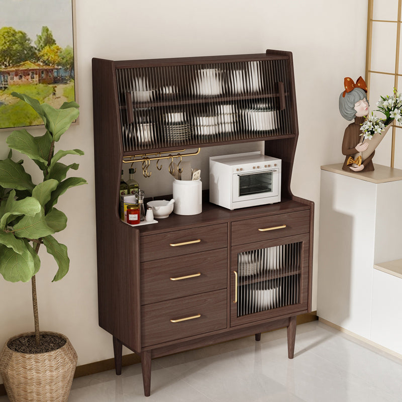 Sideboard di archiviazione del rettangolo di lusso Sideboard in legno con cassetti e porte