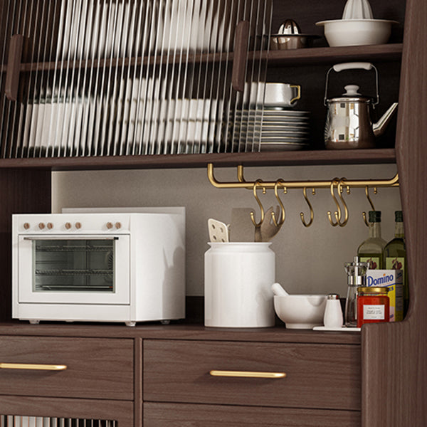 Sideboard di archiviazione del rettangolo di lusso Sideboard in legno con cassetti e porte