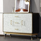 Glam Style Sideboard Wooden Dining Sideboard with Drawers and Storage