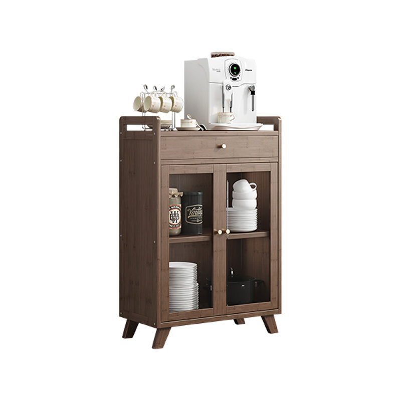 Sideboard moderna in colore browntea di sala da pranzo in legno con porte per soggiorno
