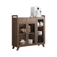 Sideboard moderna in colore browntea di sala da pranzo in legno con porte per soggiorno