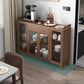 Sideboard moderna in colore browntea di sala da pranzo in legno con porte per soggiorno