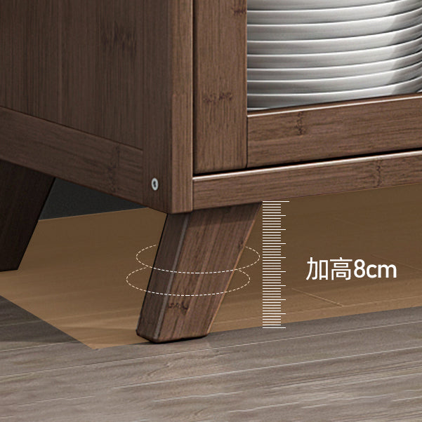 Sideboard moderna in colore browntea di sala da pranzo in legno con porte per soggiorno