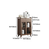 Sideboard moderna in colore browntea di sala da pranzo in legno con porte per soggiorno