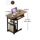 Modern Rectangular Writing Desk Wooden Adjustable Office Desk with Caster Wheels