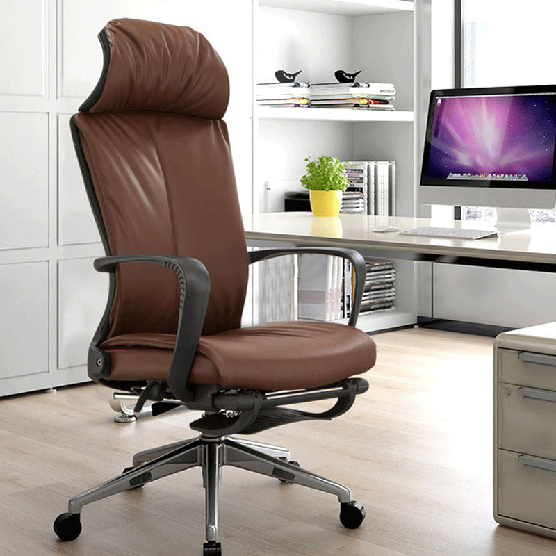 High Back Swivel Bureau -voorzitter Moderne ergonomische taakstoel met voetsteun