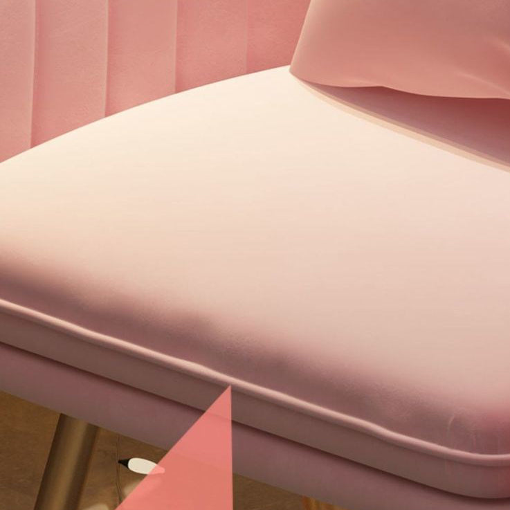 Silla de tareas de terciopelo sin brazo estilo moderno de back back en casa silla de oficina