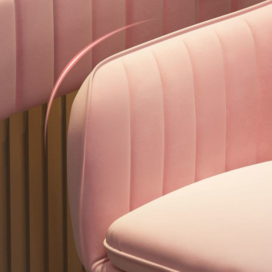 Silla de tareas de terciopelo sin brazo estilo moderno de back back en casa silla de oficina