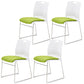 Lumbar Support Conference Chair Silver Steel Frame Armless Chair