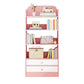 Modern Rectangle Bookcase Wooden Closed Back Bookshelf with Shelves