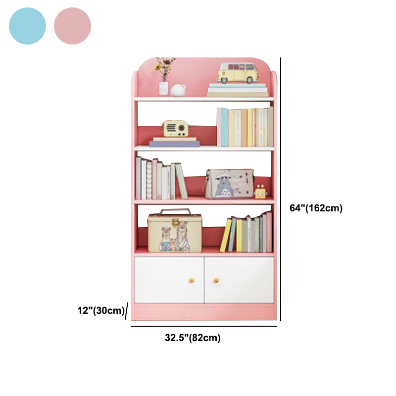Modern Rectangle Bookcase Wooden Closed Back Bookshelf with Shelves