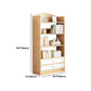 Modern Rectangle Bookcase Wooden Closed Back Bookshelf with Shelves