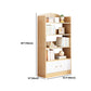 Modern Rectangle Bookcase Wooden Closed Back Bookshelf with Shelves