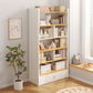 Modern Wooden Bookshelf Closed Back Bookcase for Home Office