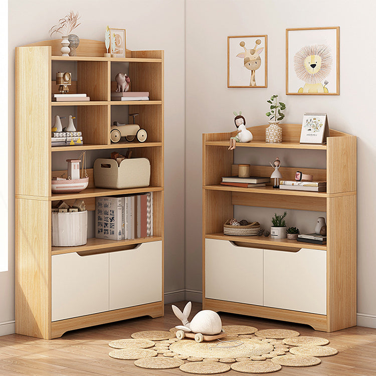 Modern Wooden Bookshelf Closed Back Bookcase for Home Office