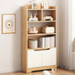 Modern Wooden Bookshelf Closed Back Bookcase for Home Office