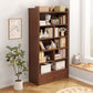 Modern Wooden Bookshelf Closed Back Bookcase for Home Office