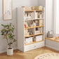Modern Wooden Bookshelf Closed Back Bookcase for Home Office