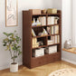 Modern Wooden Bookshelf Closed Back Bookcase for Home Office