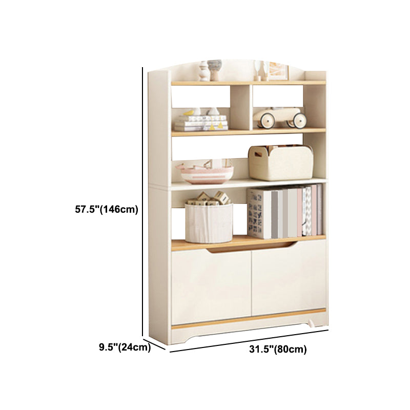 Modern Wooden Bookshelf Closed Back Bookcase for Home Office