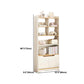 Modern Wooden Bookshelf Closed Back Bookcase for Home Office