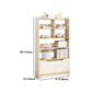 Modern Wooden Bookshelf Closed Back Bookcase for Home Office
