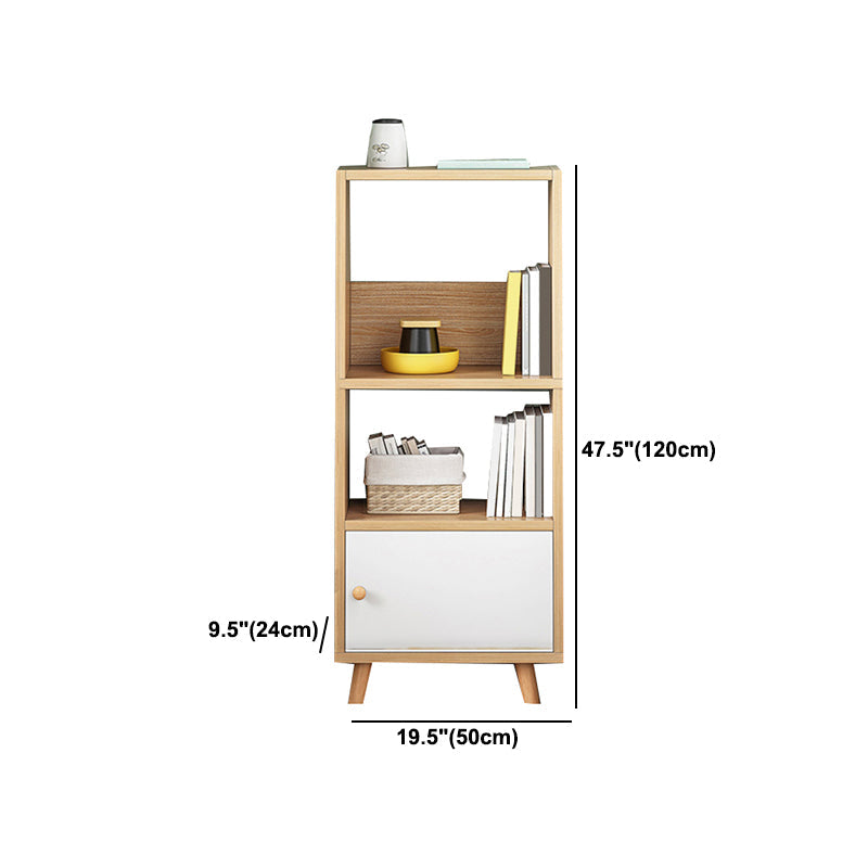 Modern Wooden Bookshelf Closed Back Bookcase for Home Office