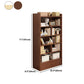 Modern Wooden Bookshelf Closed Back Bookcase for Home Office