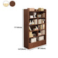 Modern Wooden Bookshelf Closed Back Bookcase for Home Office