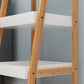 Simple Ladder Shelf Bookcase Modern Bamboo Bookshelf for Office Home