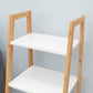 Simple Ladder Shelf Bookcase Modern Bamboo Bookshelf for Office Home