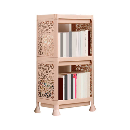 Contemporary Plastic Bookshelf Open Back Bookcase for Living Room
