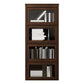 Espresso Shelf Bookcase Modern & Contemporary Bookshelf with Doors for Study Room