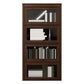 Espresso Shelf Bookcase Modern & Contemporary Bookshelf with Doors for Study Room