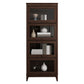 Espresso Shelf Bookcase Modern & Contemporary Bookshelf with Doors for Study Room