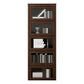 Espresso Shelf Bookcase Modern & Contemporary Bookshelf with Doors for Study Room