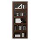 Espresso Shelf Bookcase Modern & Contemporary Bookshelf with Doors for Study Room