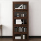 Espresso Shelf Bookcase Modern & Contemporary Bookshelf with Doors for Study Room