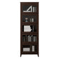 Espresso Shelf Bookcase Modern & Contemporary Bookshelf with Doors for Study Room
