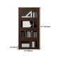 Espresso Shelf Bookcase Modern & Contemporary Bookshelf with Doors for Study Room