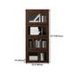 Espresso Shelf Bookcase Modern & Contemporary Bookshelf with Doors for Study Room