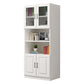 White Engineered Wood Shelf Bookcase Vertical Bookshelf for Office