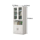 White Engineered Wood Shelf Bookcase Vertical Bookshelf for Office
