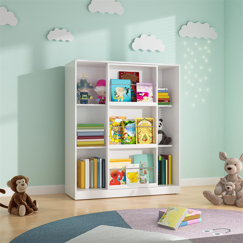 Gesloten terug boekenkast moderne metalen boekenplanken voor thuiskantoor