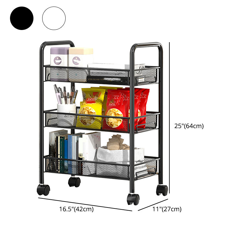 Libreria moderna in metallo con ruote aperte libreria per soggiorno